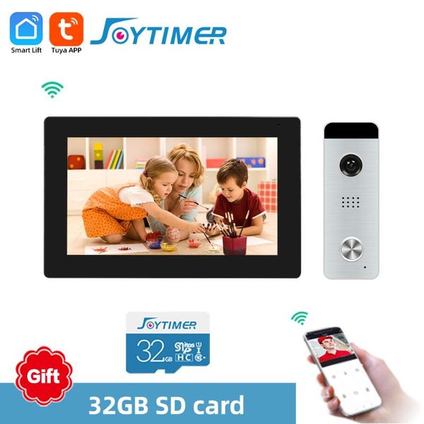

joytimer home tuya smart video intercom system 1080p full touch screen door phone 130Â° super wide-angle camera phones