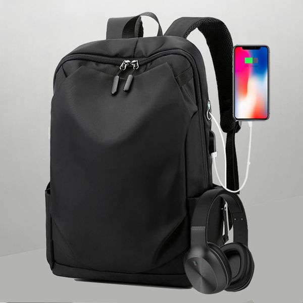 

backpack school fashion men bag water proof external usb charge lapbags
