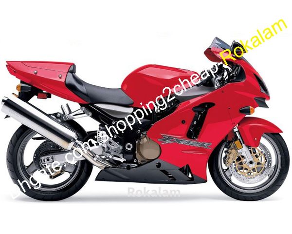 ZX-12R Kit carenatura rosso nero per Kawasaki ZX12R 2002 2003 2004 ZX 12R 02 03 04 Set carenatura completo (stampaggio ad iniezione)