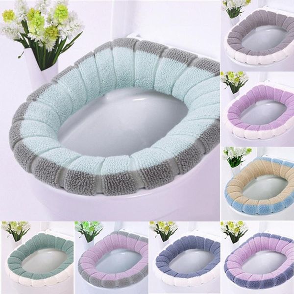 

toilet seat cover warm soft acrylic washable mat home decor closestool case lid accessories bathroom bath accessory set