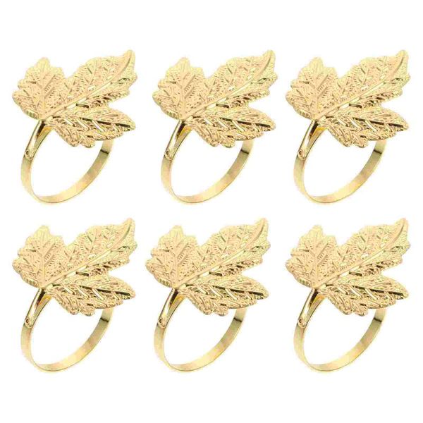 

napkin rings 6pcs home table leaf shape buckles for ornament