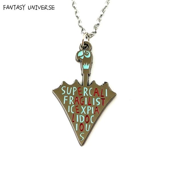 

pendant necklaces fantasy universe mary poppins necklace charm umbrella academy original design metal jewelry/can wholesalel, Silver