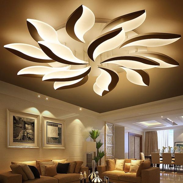 

chandeliers acrylic modern led chandelier for living study room bedroom lampe plafond avize indoor ceiling 90-260v