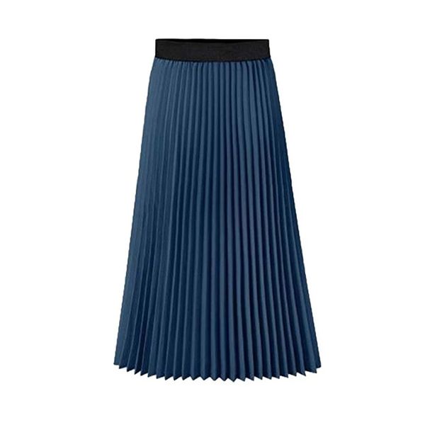 

pink pleated skirt women 2021 plus size atumn elegant white high waist long skirt black casual ladies chiffon skirt mujer faldas