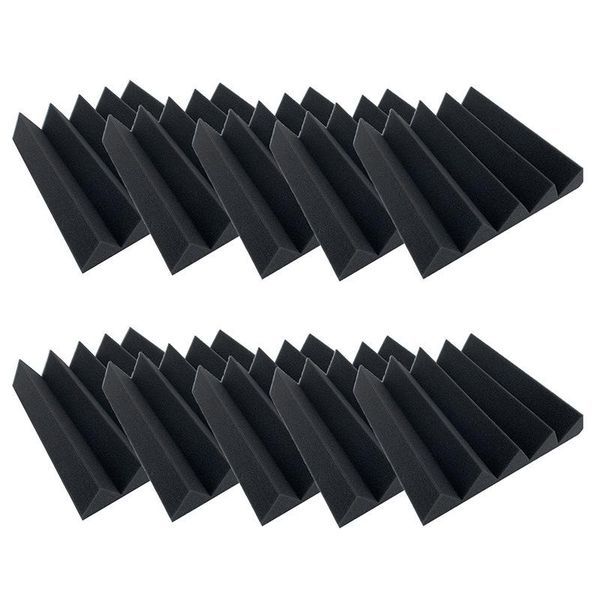 

wallpapers 10 pcs wedges sound absorbing studio foam tile panel 25x25x5cm for music room _wk
