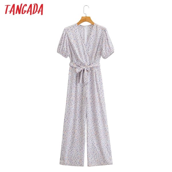 

women summer floral print beach short sleeve bow female casual jumpsuit 1f99 210416, Black;white