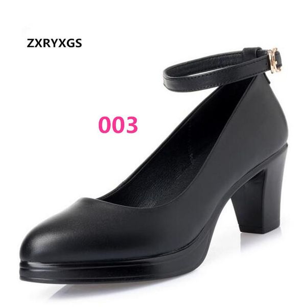 

dress shoes 2021 autumn genuine leather women high heel black work banquet fashion casual heels plus size