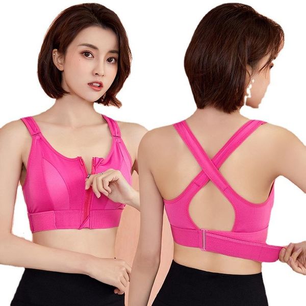 

yoga outfit plus size sports bras women gym crop for high impact full cup bra female fitness racerback workout running