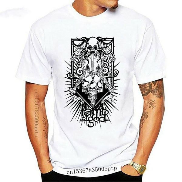 

men's t-shirts mazumi8 lamb of god heavy metal t-shirt t shirt for men/boy short sleeve cool tees 2021 brand tee plus size, White;black