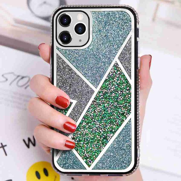 

fashion diamond cases hybrid bling glitter rhinestone cover case for iphone 12 11 pro max xr 7 8 plus