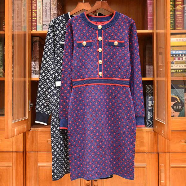 

casual dresses 2021 female autumn long sleeves knitted or crocheted c120, Black;gray