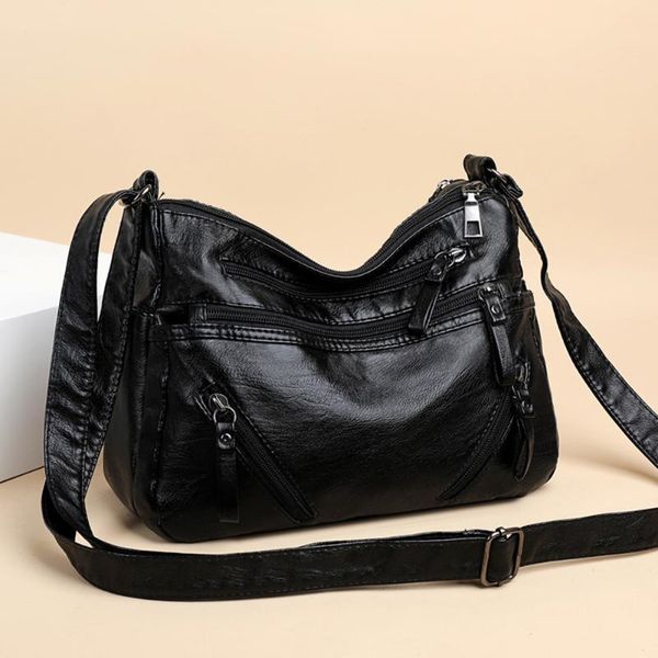 

evening bags fashion bolsas feminina pu leather shoulder crossbody messenger bag casual ladies solid color small handbags purse