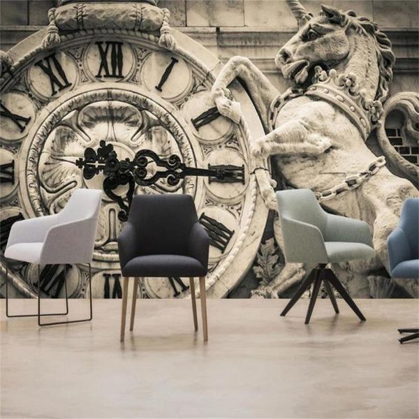 

wallpapers custom size 3d po wallpaper mural livingroom bedroom old time money horse oil painting sofa tv backdrop for wall