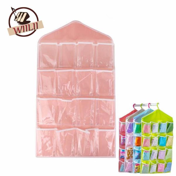 

storage boxes & bins wall hanging jewelry organizer socks pockets hanger bag kid children bed closet wardrobe sundries box