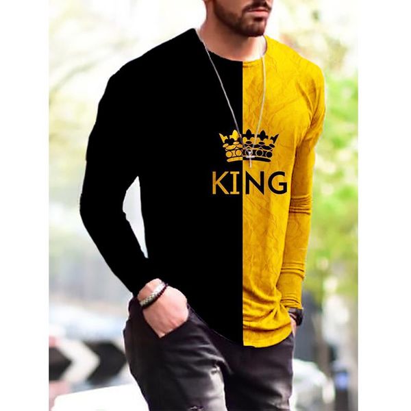 

men's t-shirts oversized t shirts mens vintage long sleeve t-shirt fashion tie-dye printed round neck tee spring autumn male, White;black