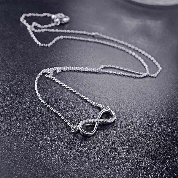 

designer necklace silver lucky infinity pendant for women jewelry gift