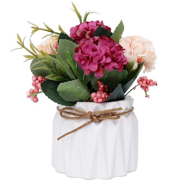 

vases home decor simulation floral european plant bonsai flower ceramic potted girl valentine's day gift fake