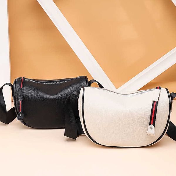 

leather bag women's 2021 simple texture single shoulder menger s soft