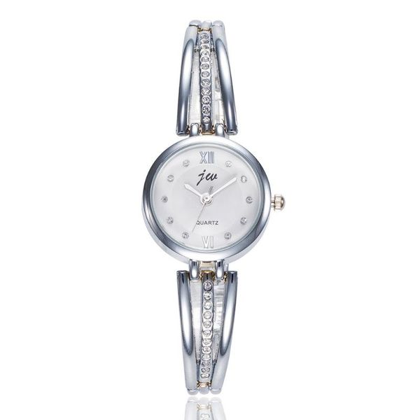 

wristwatches modern fashion exquisite small dial watch women quartz stainless steel rhinestone bracelet casual clock #w, Slivery;brown