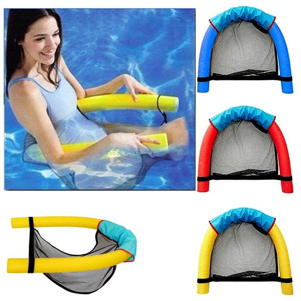 

float pool noodle chair, swimming web net seat camp furniture