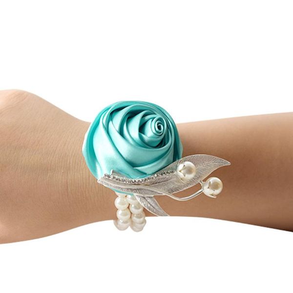 

decorative flowers & wreaths rose wrist corsage bridesmaid sisters hand artificial bride for wedding party decoration bridal prom