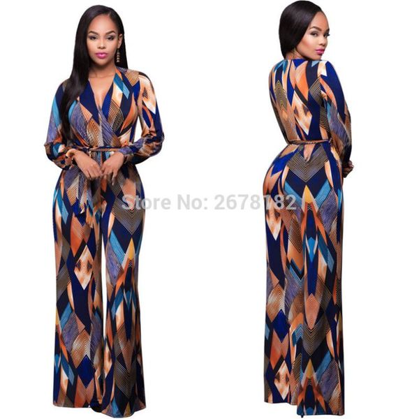

women's jumpsuits & rompers large size women jumpsuit 2021 print fashion v neck wide leg long pant romper loose casual bandage party ov, Black;white