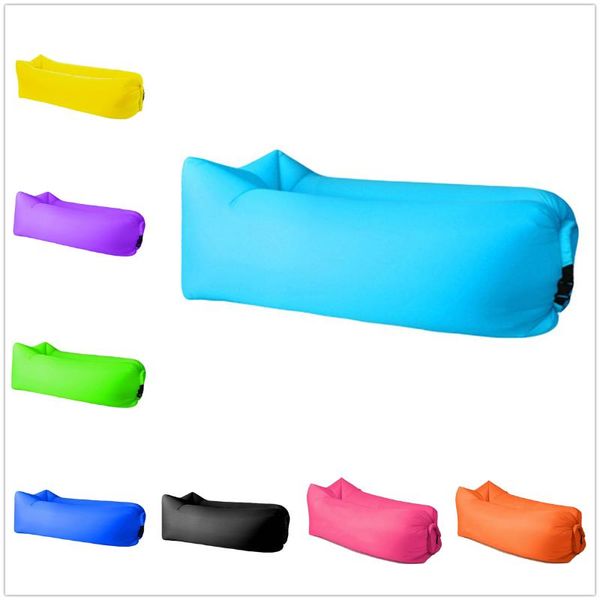

250*75cm large camping inflatable sofa lazy bag air mat cushion sleeping bed lounger trending products cushion/decorative pillow