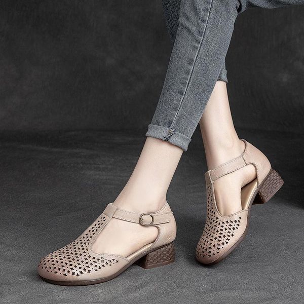 

sandals lolita shoes girls genuine leather rome sweet vintage slides ladies luxury summer, Black