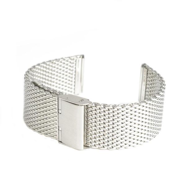 

watch bands 2021 mesh stainless steel bracelet watchband strap general womens or mens metal band gift 18mm 20mm 22mm 24mm, Black;brown