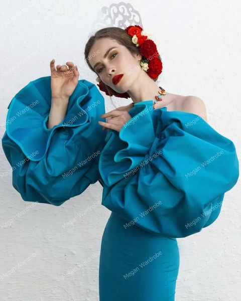 

casual dresses charming mermaid with petticao extra puffy spanish traditional women party gown sleeves long custom made, Black;gray