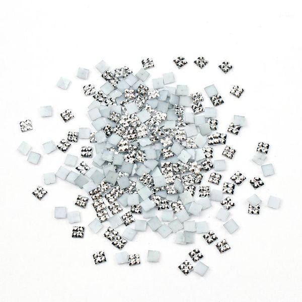 

1000pcs square resin rhinestones 4mm sizes flatback reflective silver on diamonds diy 3d nail art decoration1, Silver;gold