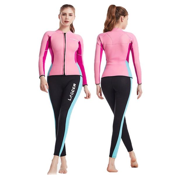 

swim wear women 2.5mm neoprene wetsuit windsurf scuba diving jackets spearfishing surf pants kitesurf swimwear underwater fishing hunting