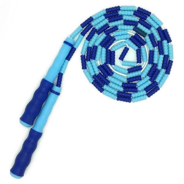 

jump ropes soft plastic beaded segmented rope fitness training workout skipping wire sport equipment for children