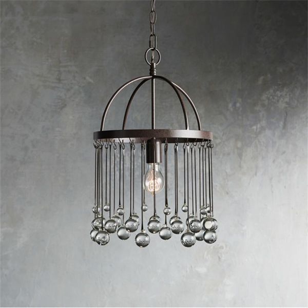 

chandeliers american glass spherical chandelier iron art children's bedroom retro porch corridor balcony