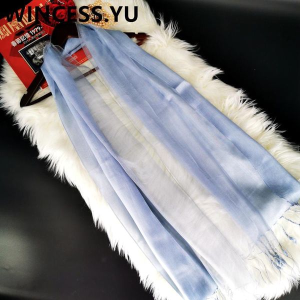 

scarves solid silk scarf women shawls and wraps pashmina muslim chiffon hijab foulard female beach stoles bandana, Blue;gray