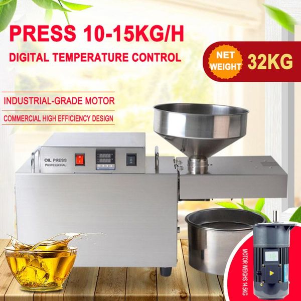 

oil pressers commercial version automatic intelligent stainless steel press walnut cold peanut s10