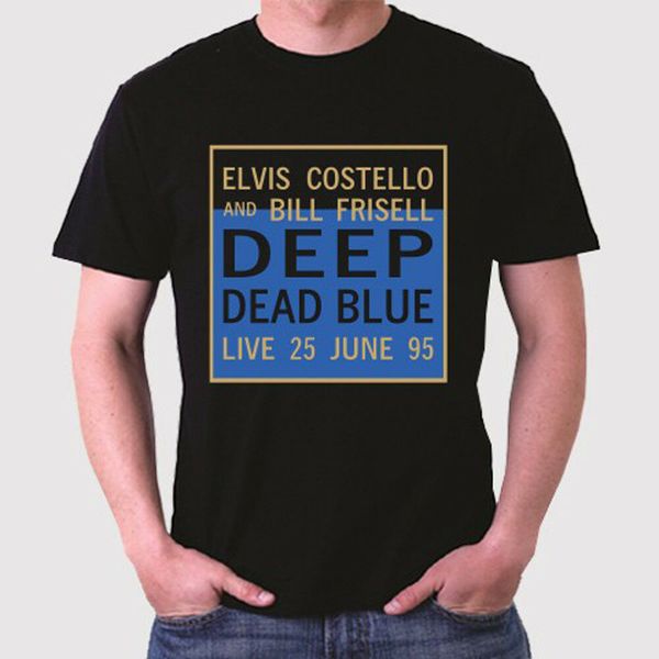 

Elvis Costello And Bill Frisell Deep Dead Blue Men's Black T-Shirt Size S to 3XL, White;black