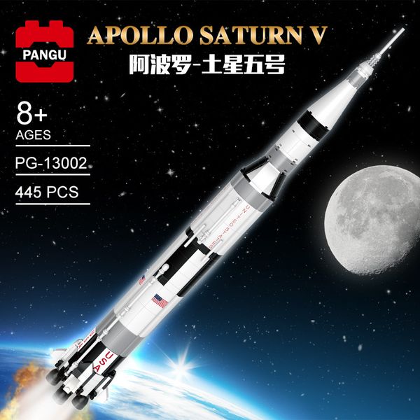 

apollo saturn 5 lunar module building blocks toys assemble children shenzhou spacecraft rocket model