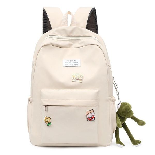 

backpack schoolbag fashion light men and women bags for solid travel