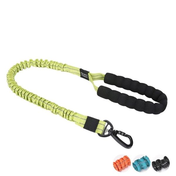

nylon elastic bungee dog leash reflective dogs traction rope absorbing with comfortable padded handle training leashes collars &
