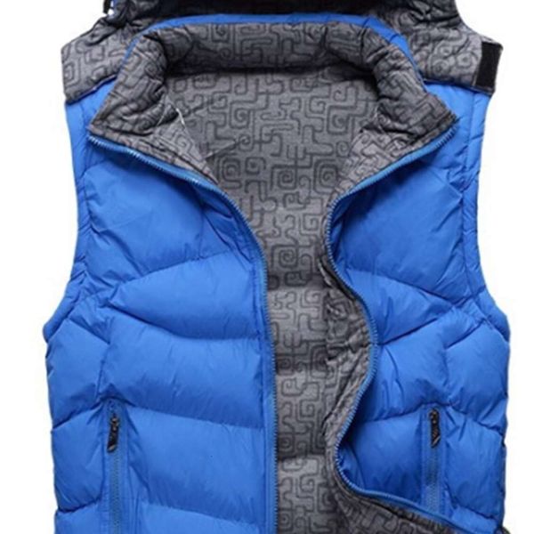 

men's & parkas casual white duck vest thick coat autumn winter active zipper sleeveless down jacket mens women clothing tach, Black