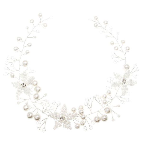 

hair clips & barrettes bridal band wedding dress headpiece charm women artificial pearl headband jewelry bride headwear gifts e56a, Golden;silver
