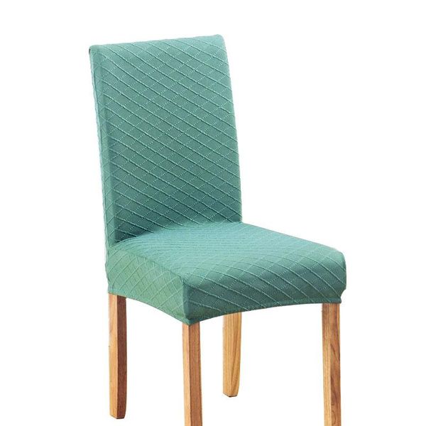 

1pc pure color chair cushion seat covers jacquard plain dining cover spandex elastic slipcover home decor