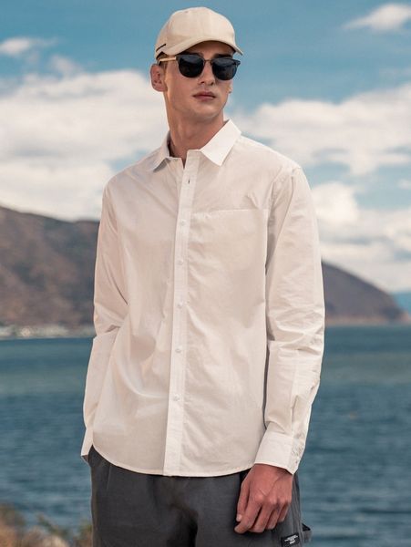 

men button front shirt x6ti#, White;black