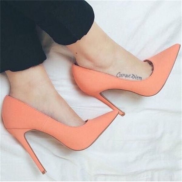 

shoe point finger high-heeled woman red suede pumps leather slide in wedding-party shoes stiletto high heels from the most size 46, Black