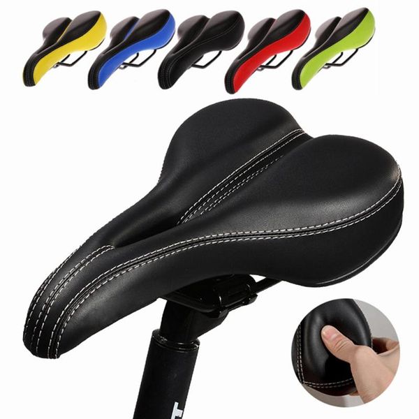 

bike saddles 1pc saddle seat hollow design leather breathable for black