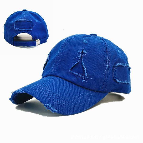 

ball caps 2021 spring sunshade baseball cap men's and women's burr hole casual hip hop hat korean personality sun hat women, Blue;gray
