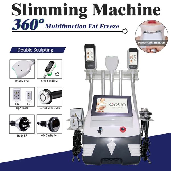 

multi-functional beauty equipment7 in 1 cryolipolysis body contouring machine cool cryotherapy fat removal equipment lipolaser slimming ce a, Black;white