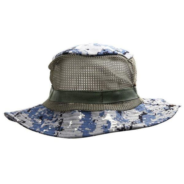 

camouflage mesh fishing hat hiking no. 6 color outdoor hats, Black;white