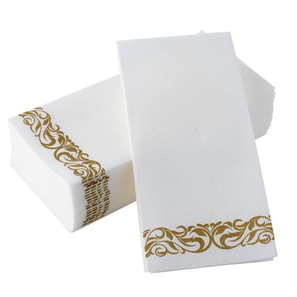 

table napkin 50 disposable hand towels soft and absorbent linen-feel paper durable decorative bathroom napkins good for kitc